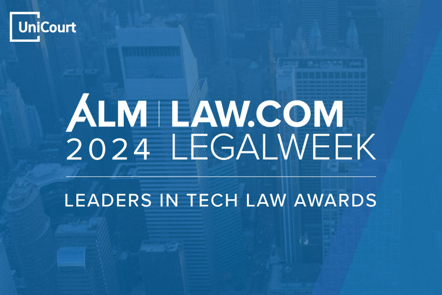 UniCourt Selected as a Finalist for the 2024 Legalweek Leaders in Tech Law Awards